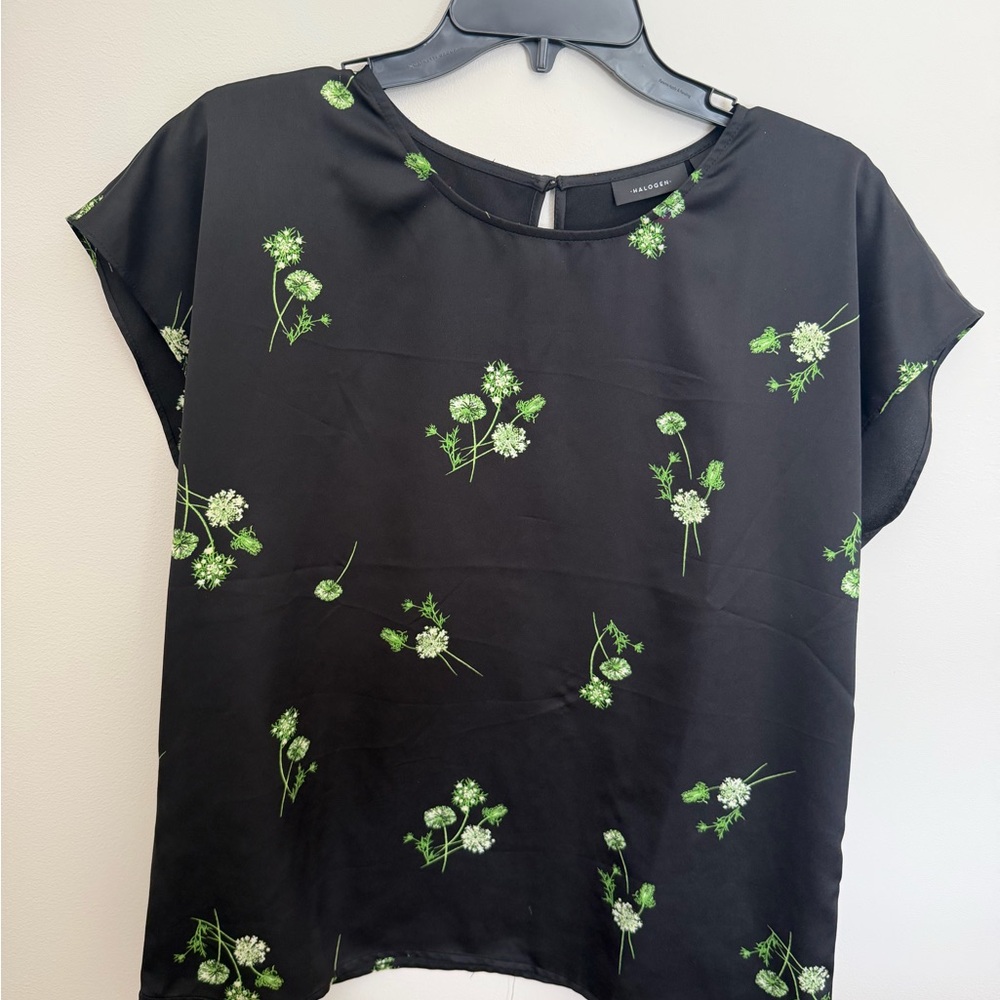 Black Floral Women Top